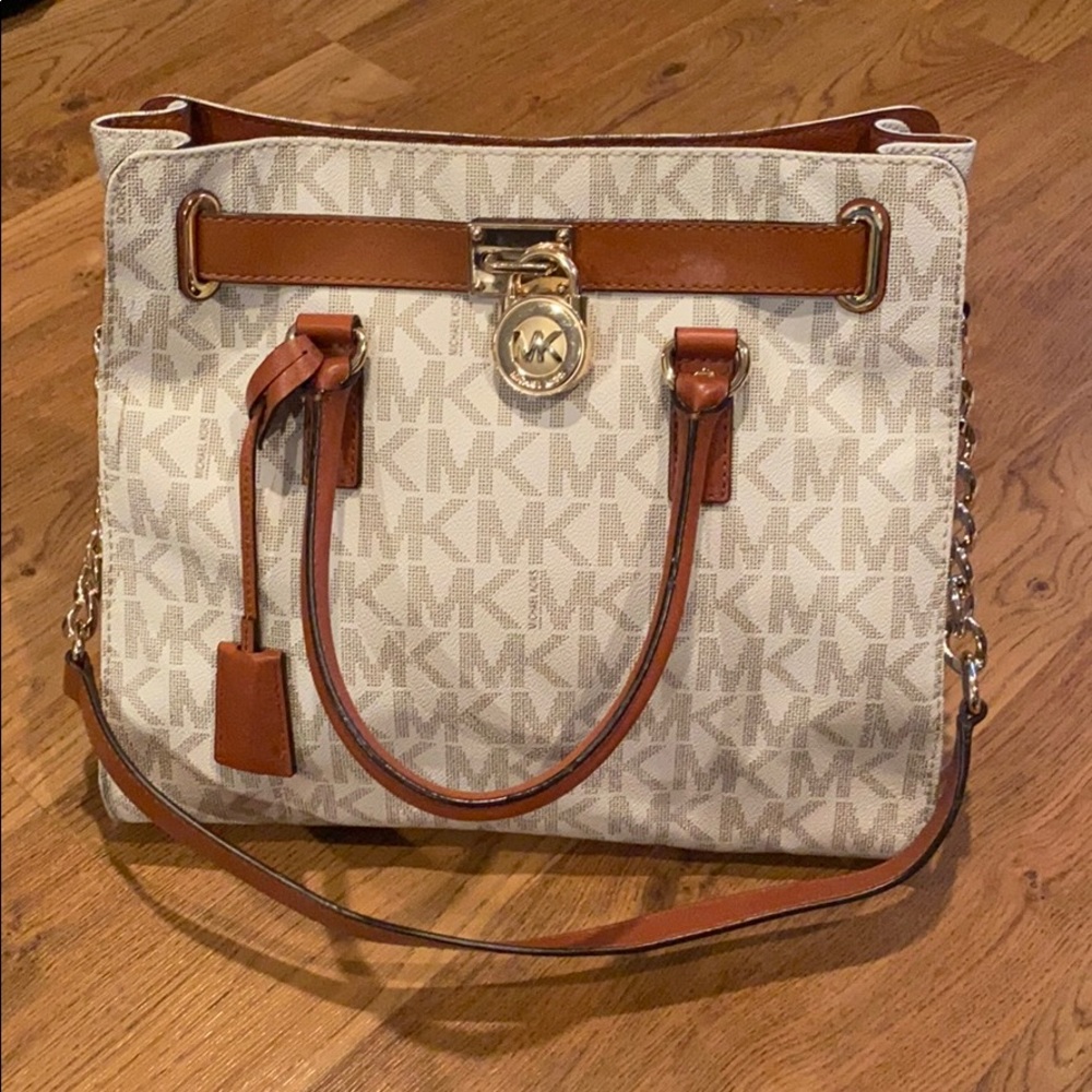 Michael Kors large Hamilton leather bag